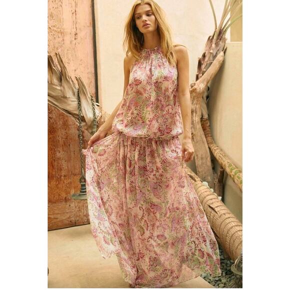 Misa Dresses & Skirts - MISA Los Angeles Bohemian Maxi Angelina Dress Rainbow Paisley Size Small/XS $540